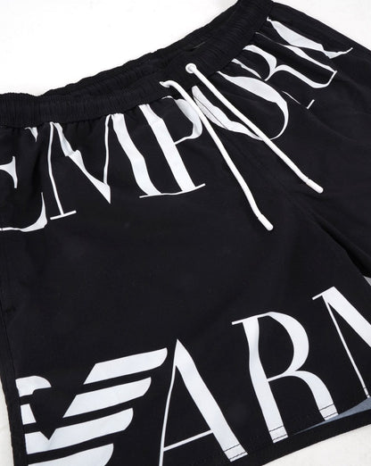 Emporio Armani Marco Logo Swim Shorts Black