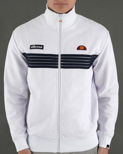 Ellesse 5 Stripe Track Top White/Navy