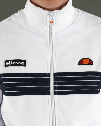 Ellesse 5 Stripe Track Top White/Navy