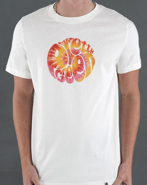 Pretty Green Tie Dye Logo T-shirt White