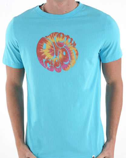 Pretty Green Tie Dye Logo T-shirt Blue