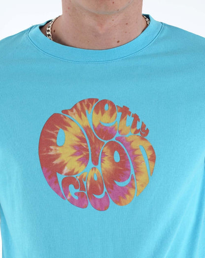 Pretty Green Tie Dye Logo T-shirt Blue
