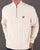 Lyle & Scott Pinstripe 1/4 Zip Sweat Off White