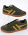 Gola Equipe Suede Trainer Khaki/Sun/Gum
