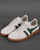 Gola Hurricane Suede Trainer Off White/Green/Gum