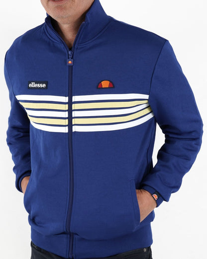Ellesse 5 Stripe Track Top Royal White/Yellow