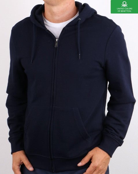 Benetton Full Zip Hoody Navy