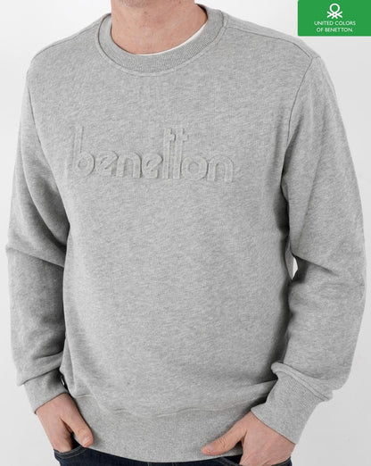 Benetton Logo Sweatshirt Grey