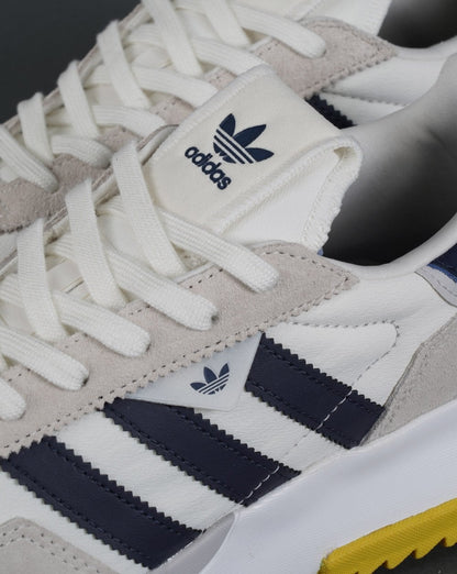 Adidas Retropy F2 Trainers Off White/Navy/Yellow