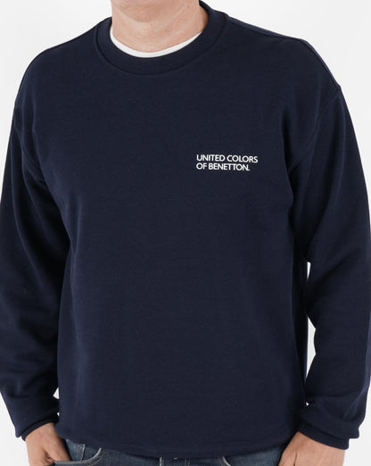 Benetton Logo Sweatshirt Navy
