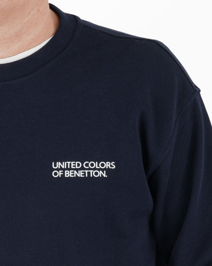 Benetton Logo Sweatshirt Navy