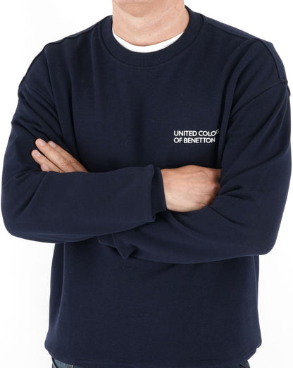 Benetton Logo Sweatshirt Navy