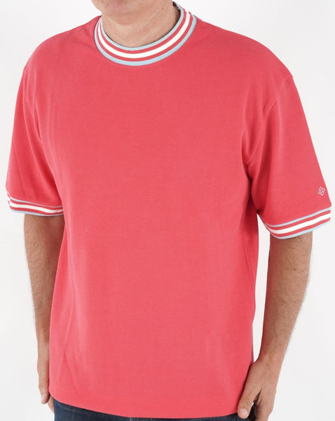 Gant Contrast Stripe Detail T-shirt Pink