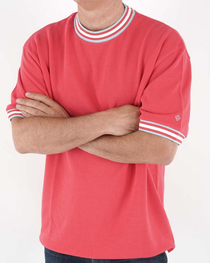Gant Contrast Stripe Detail T-shirt Pink