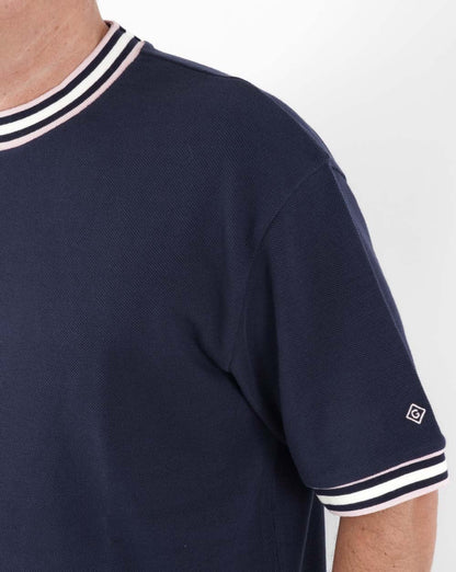 Gant Contrast Stripe Detail T-shirt Navy
