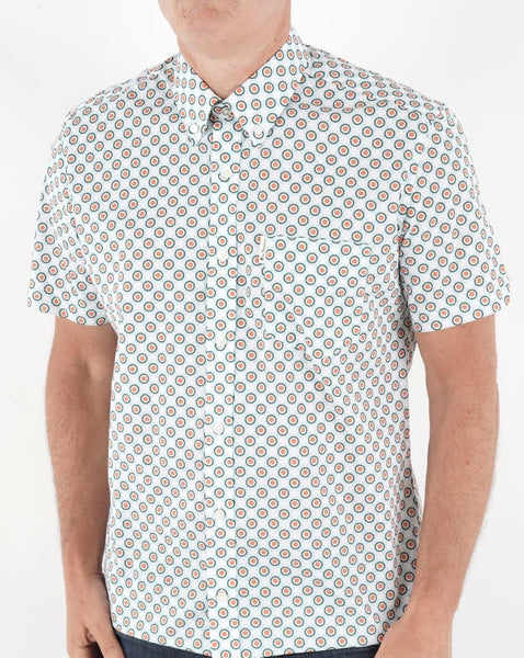 Ben Sherman Target Spot Short Sleeve Shirt Orange