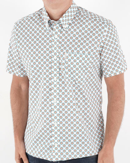 Ben Sherman Target Spot Short Sleeve Shirt Orange