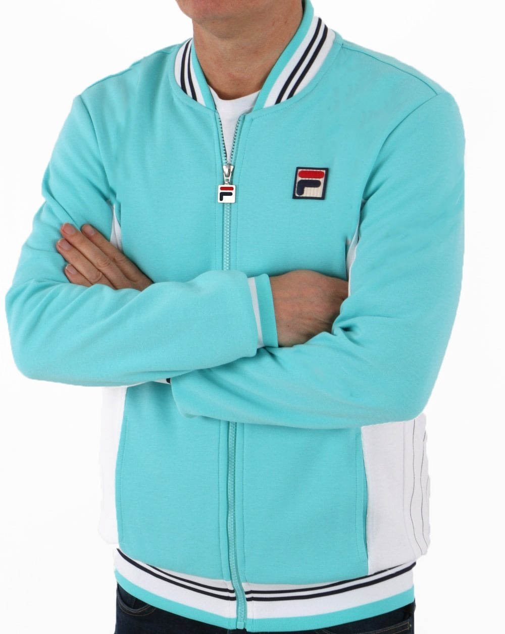 Fila Vintage Settanta Track Top Pro Badge Blue Radiance/White