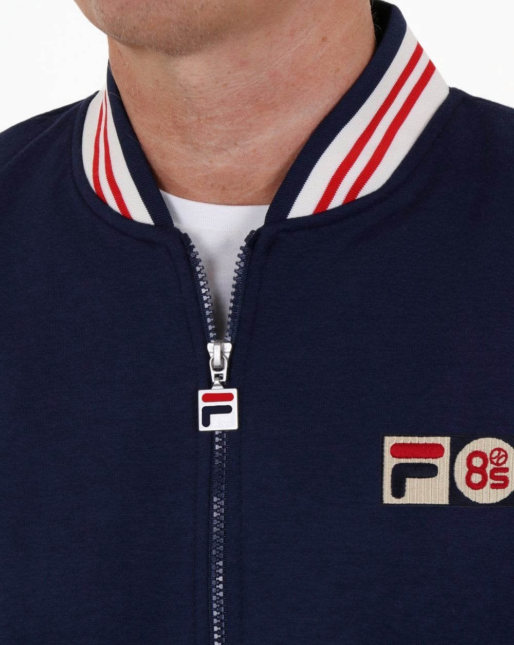 Fila Vintage Mk1 Settanta Twin Badge Track Top Navy/gardenia/red
