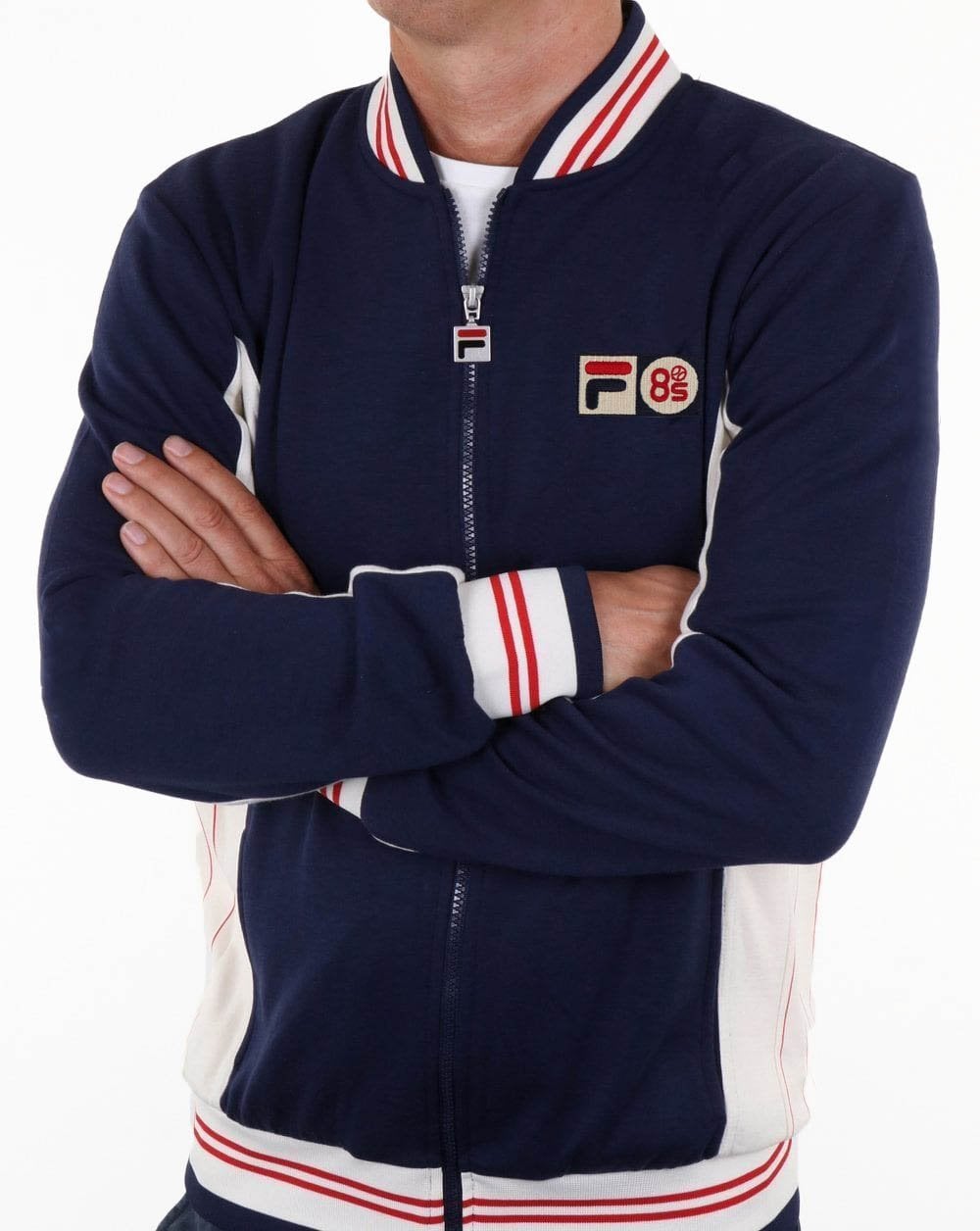 Fila Vintage Mk1 Settanta Twin Badge Track Top Navy/gardenia/red