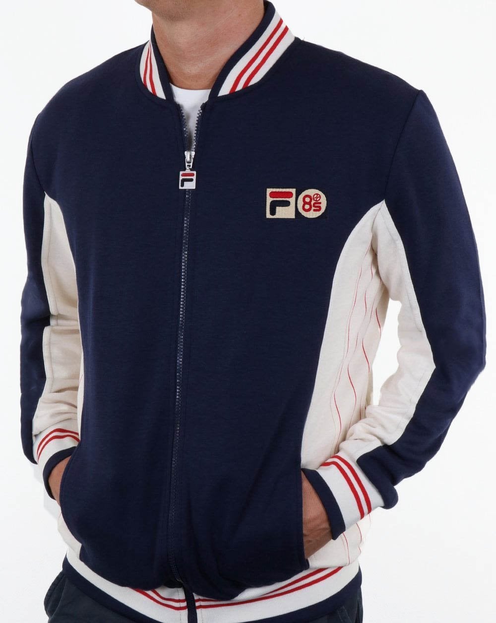 Fila Vintage Mk1 Settanta Twin Badge Track Top Navy/gardenia/red