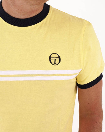Sergio Tacchini Supermac T Shirt Yellow/White