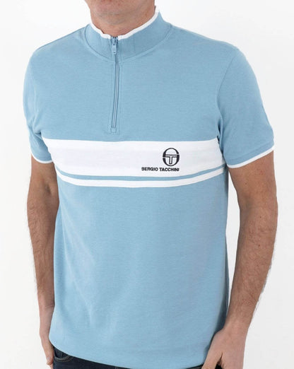 Sergio Tacchini Masters 1/4 zip Polo Sky Blue