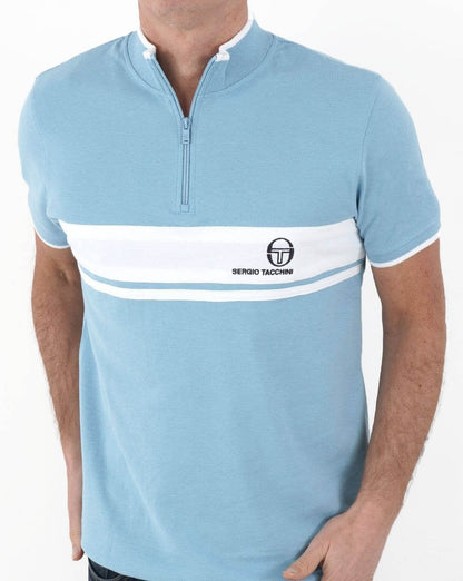 Sergio Tacchini Masters 1/4 zip Polo Sky Blue