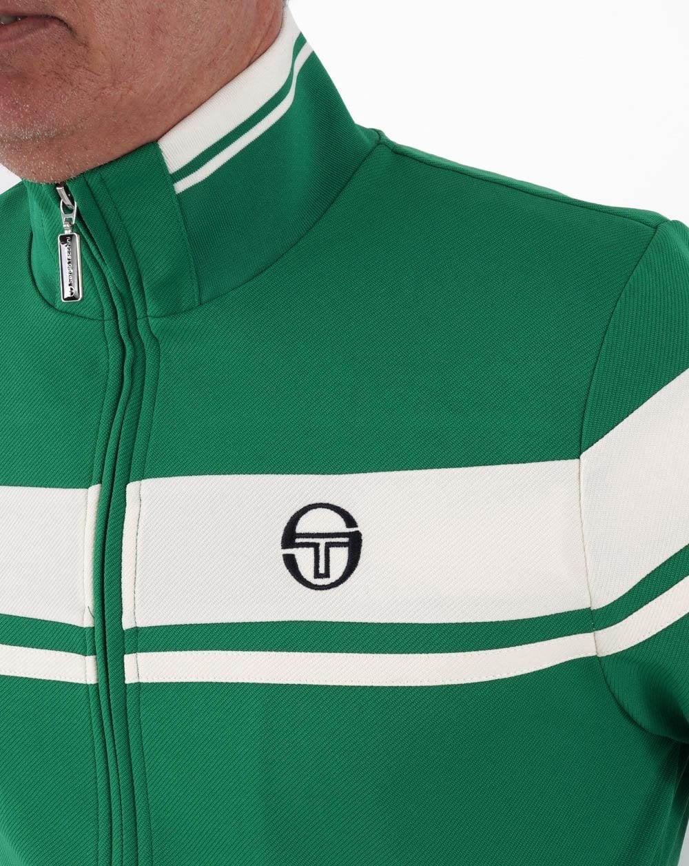 Sergio Tacchini Masters Track Top Green/Off White