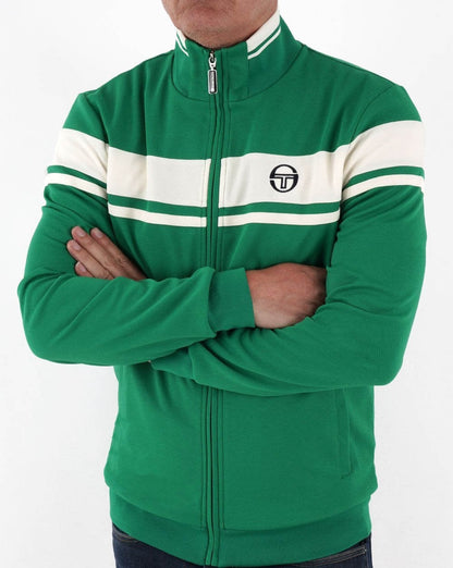 Sergio Tacchini Masters Track Top Green/Off White