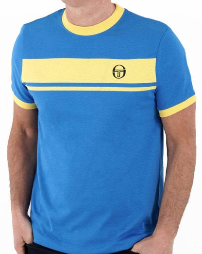Sergio Tacchini Masters T Shirt Blue/Yellow
