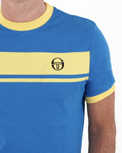 Sergio Tacchini Masters T Shirt Blue/Yellow