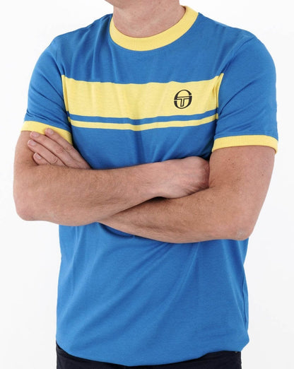 Sergio Tacchini Masters T Shirt Blue/Yellow