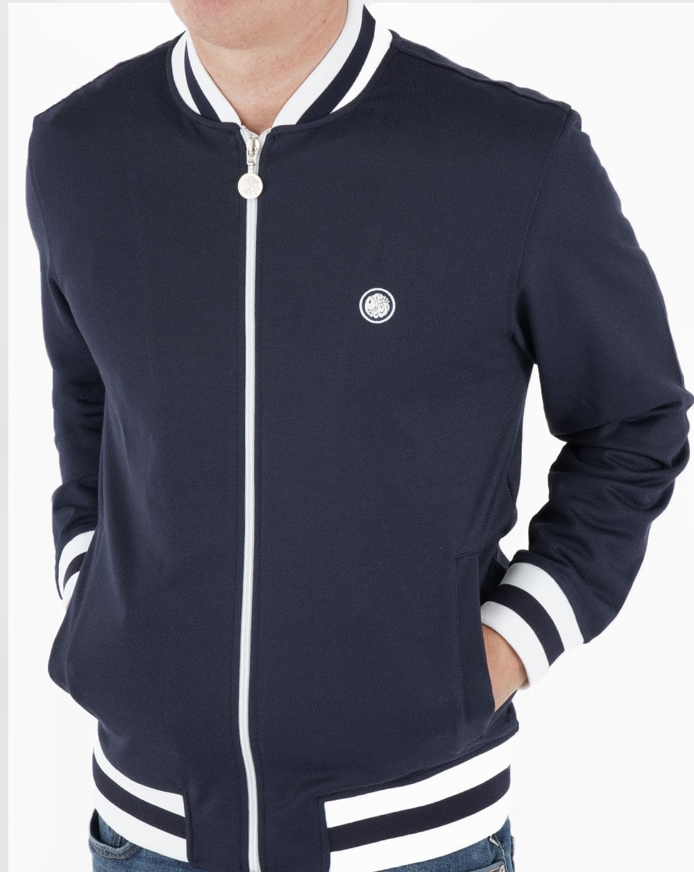 Pretty Green Bomber Track Top Navy