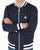 Pretty Green Bomber Track Top Navy