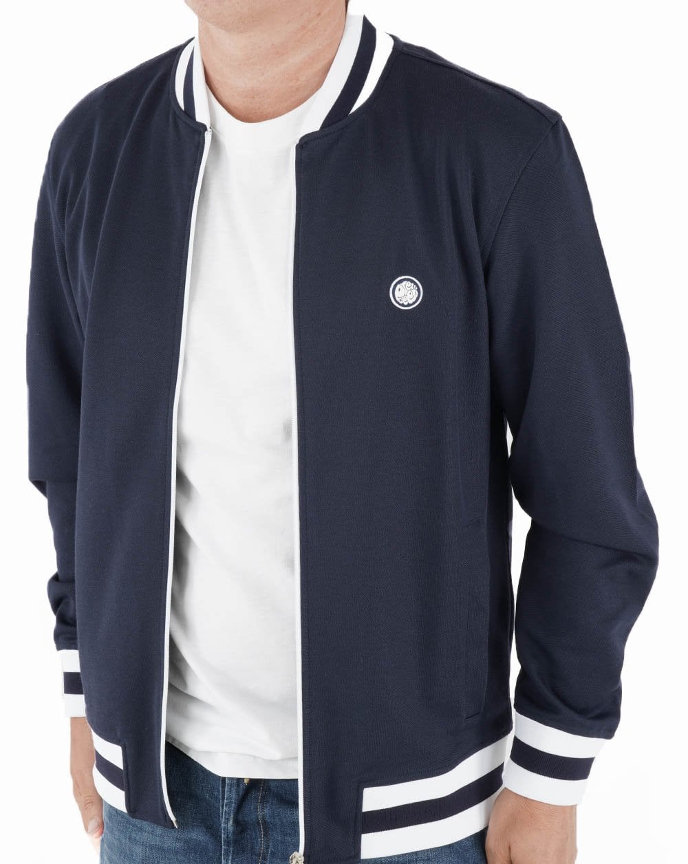 Pretty Green Bomber Track Top Navy