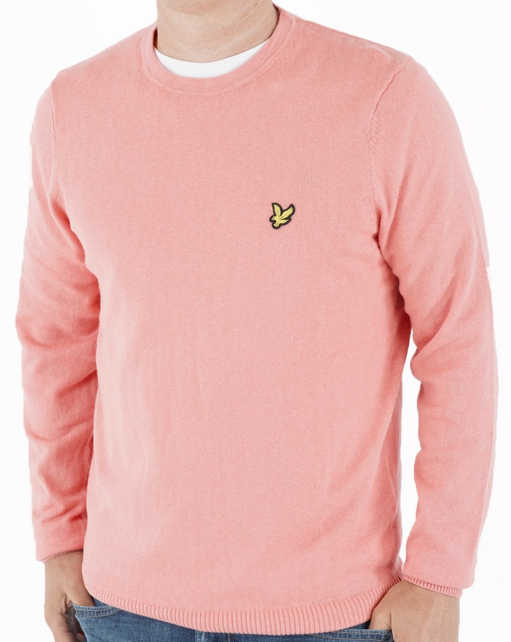 Lyle & Scott Cotton Merino Crew Jumper Rose