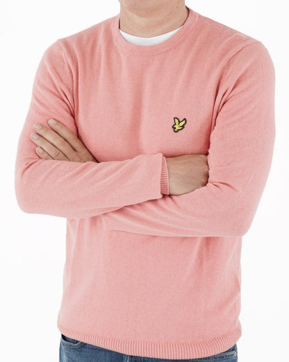 Lyle & Scott Cotton Merino Crew Jumper Rose