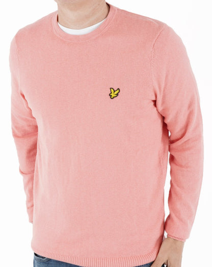 Lyle & Scott Cotton Merino Crew Jumper Rose