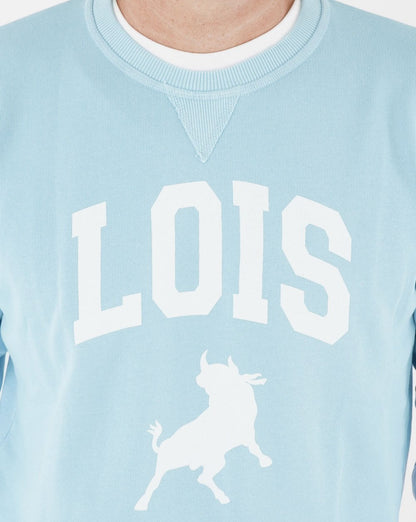 Lois Special Varsity Sweatshirt Sky/White