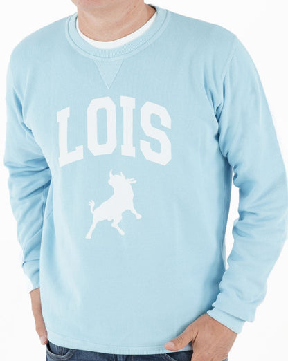 Lois Special Varsity Sweatshirt Sky/White
