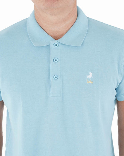 Lois Seventies Short Sleeve Polo Shirt Sky