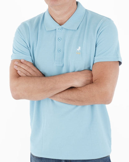 Lois Seventies Short Sleeve Polo Shirt Sky