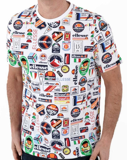 Ellesse Badged T Shirt White/Multi