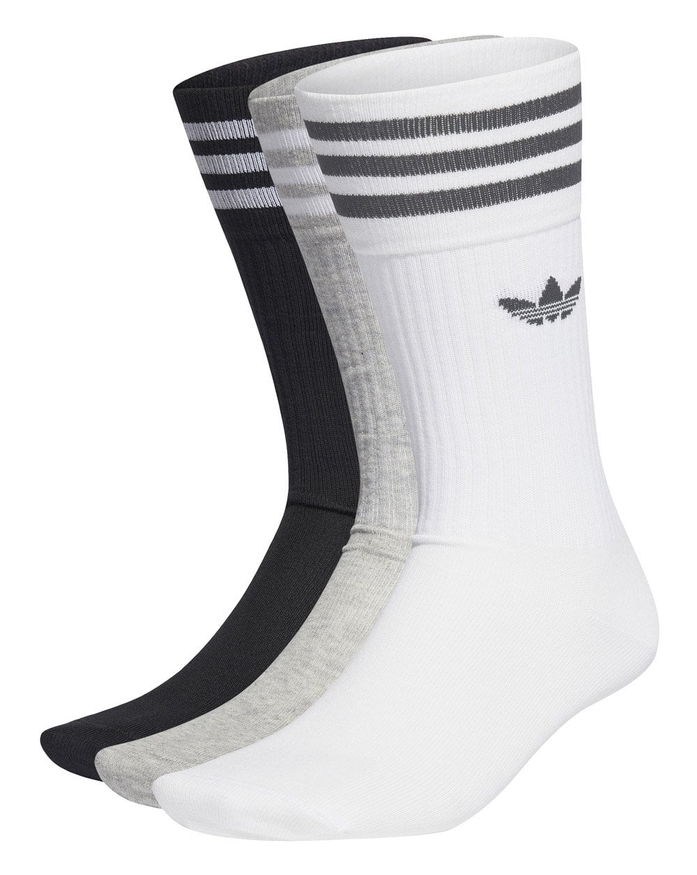 Adidas Originals Crew Socks 3 Pack White/Grey/black