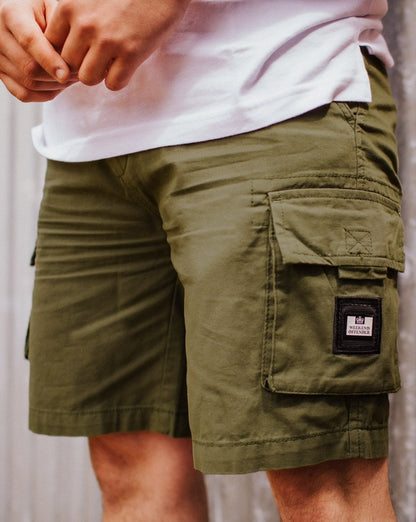 Weekend Offender Mascia Cargo Shorts Dark Green