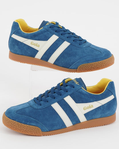 Gola Harrier Suede Trainer Marine Blue/Off White