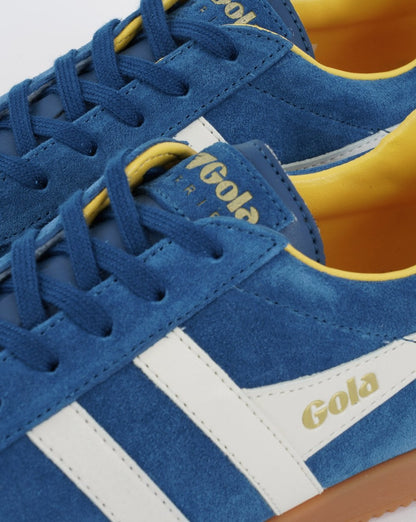 Gola Harrier Suede Trainer Marine Blue/Off White