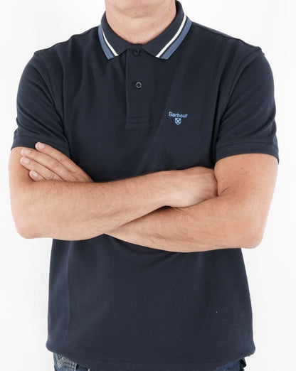 Barbour Tipped Polo Shirt Navy