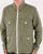 Pretty Green Creedence Overshirt Olive Green